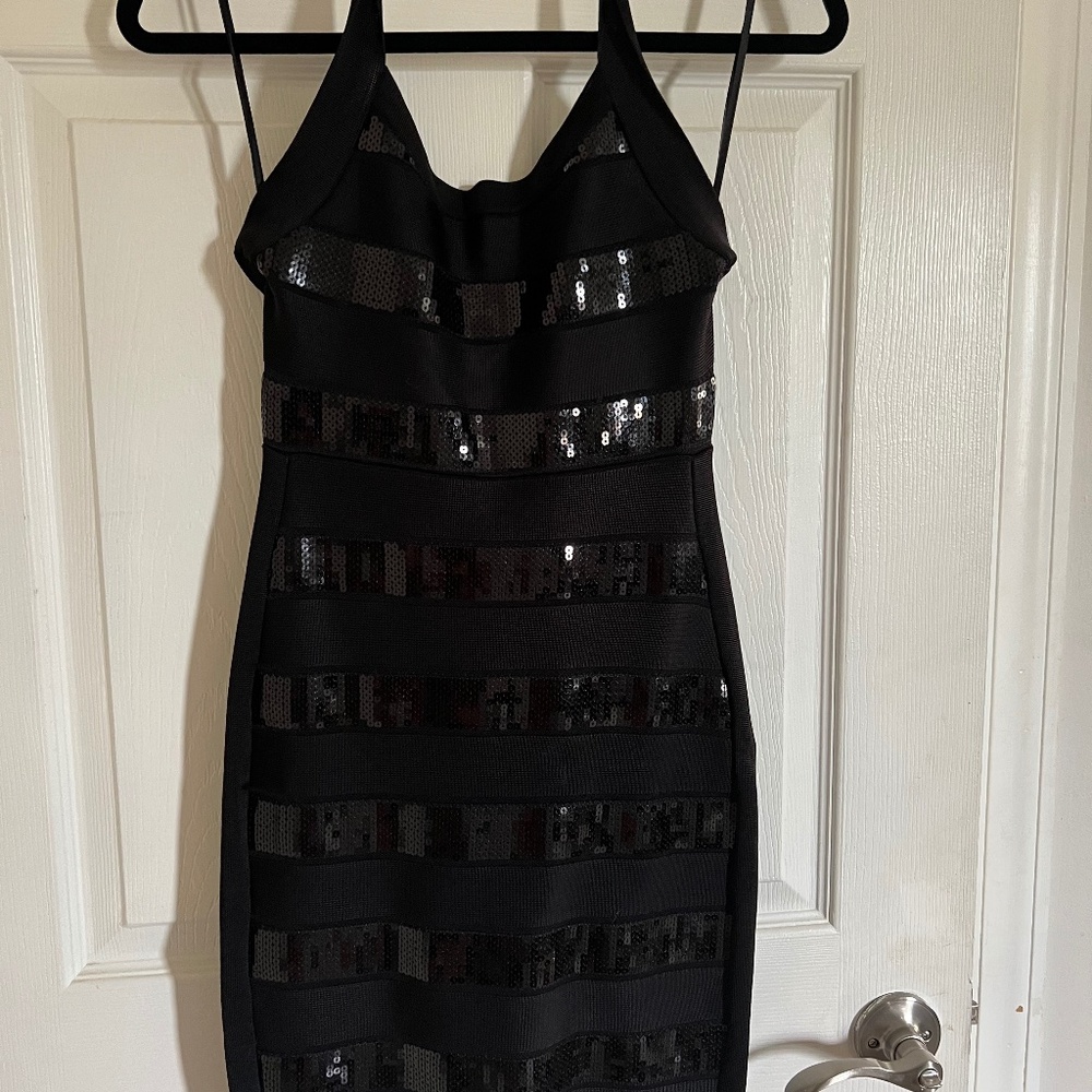 French Connection sequin bandage dress